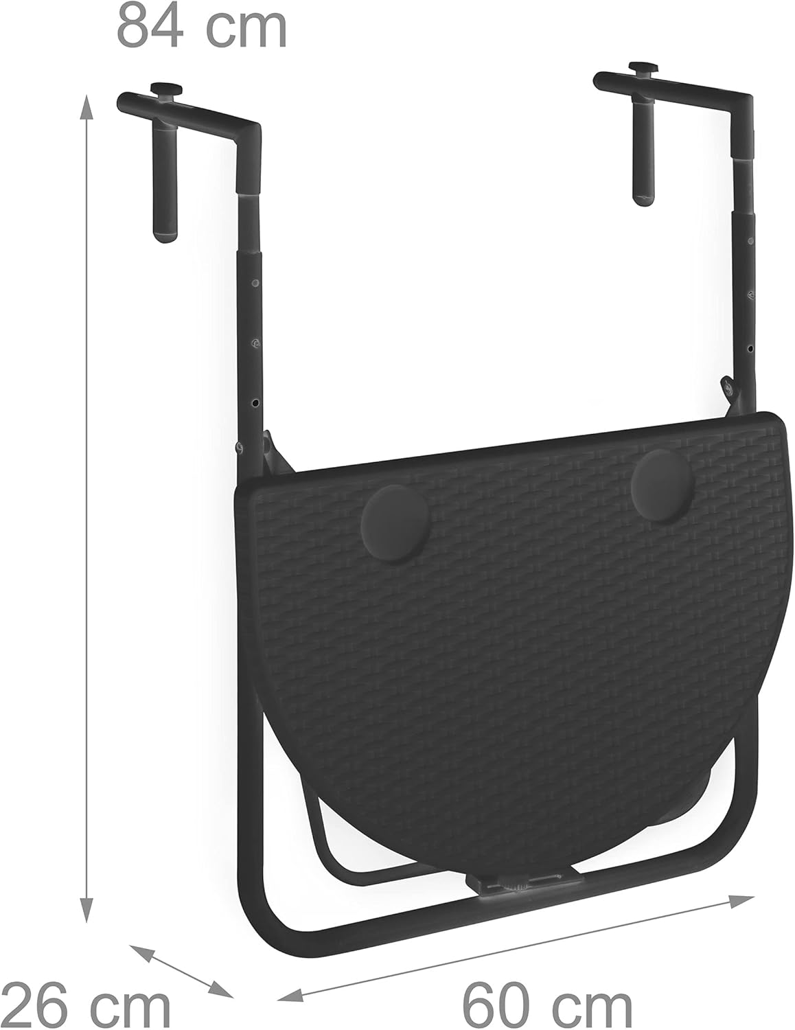 Balkonhängetisch, Schwarz