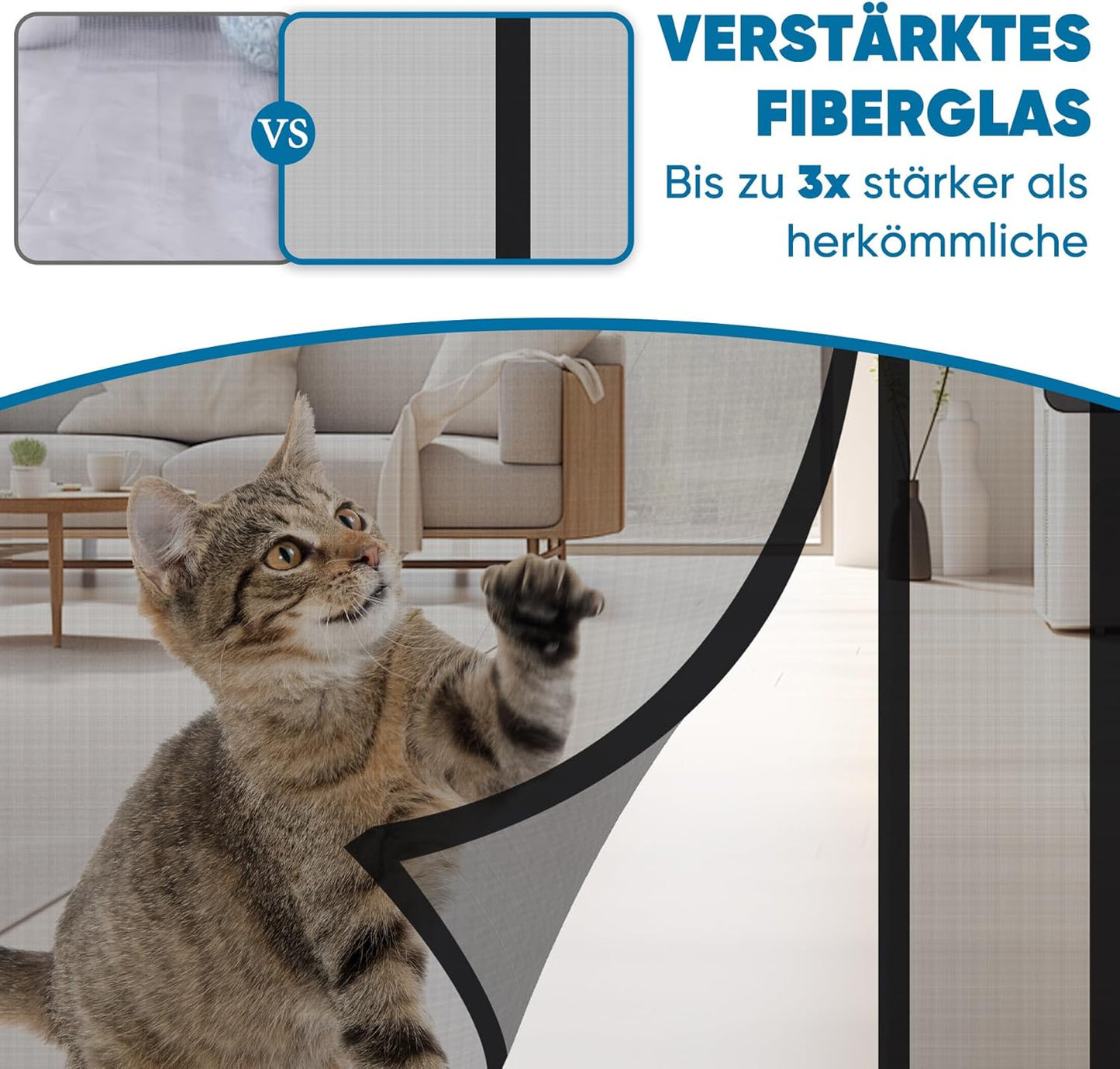 Fliegengitter Magnetvorhang für Türen 70x200cm, 70x200cm