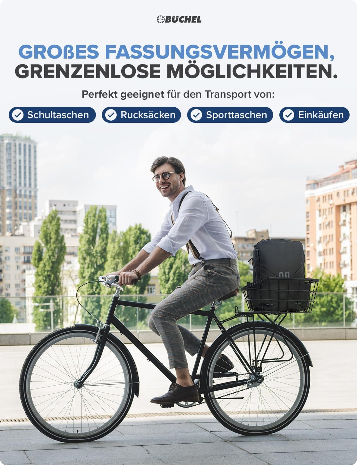 Fahrradkorb Jumbo inkl. Befestigungsmaterial