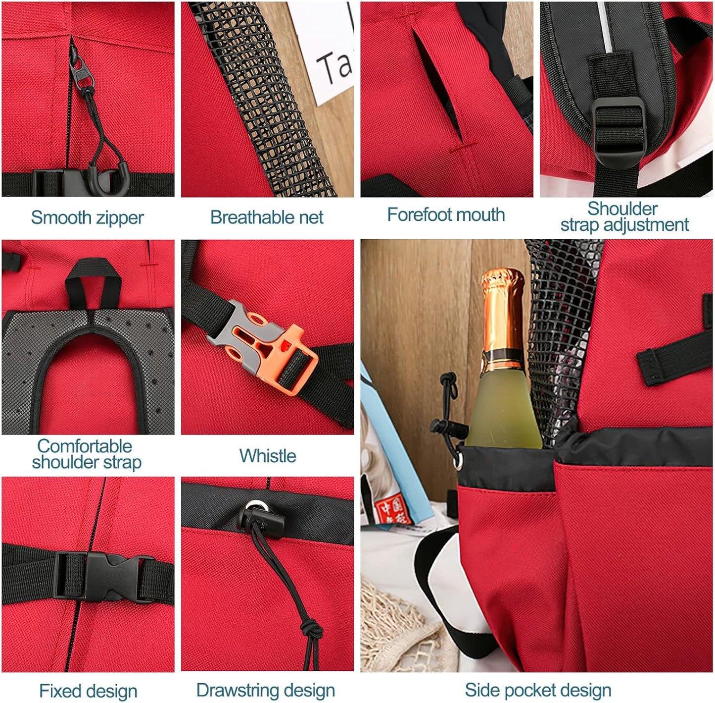 Vestellbarer Hunderucksack, S / Grau
