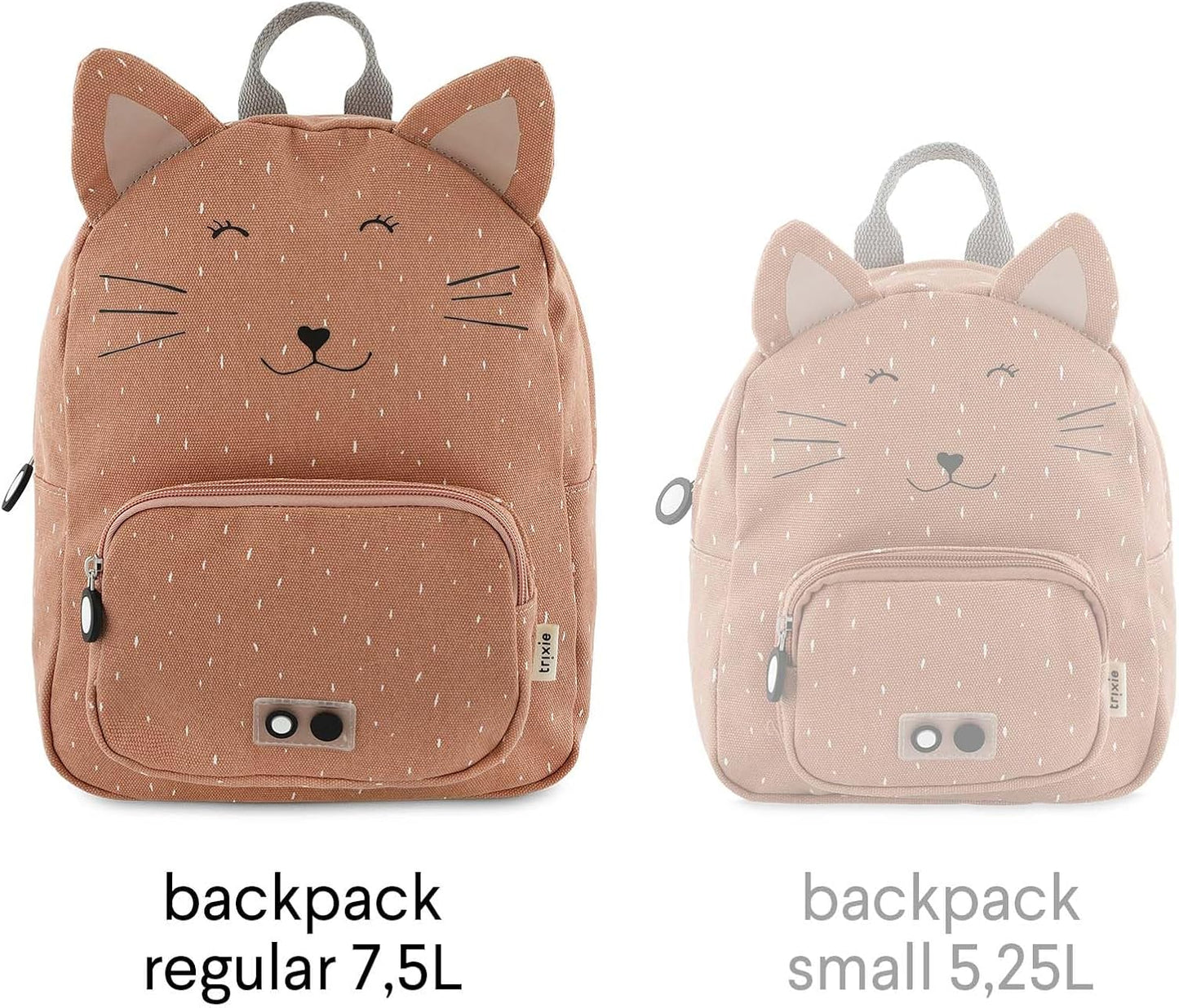 Kinderrucksack mit Katzenmotiv, Dunkelrosa Mrs Cat