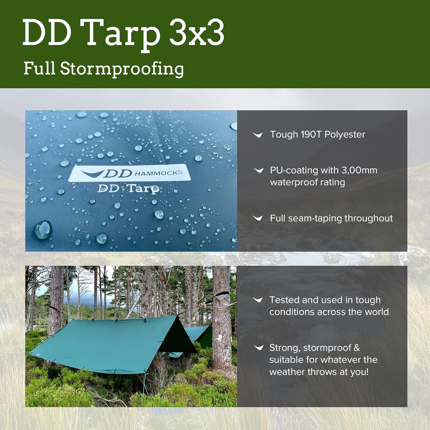 Wetterfestes Tarp, Braun
