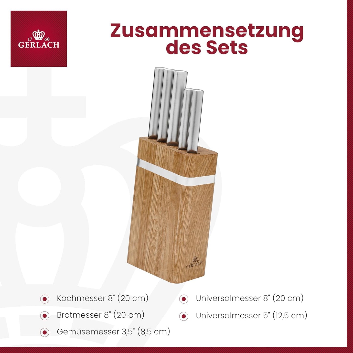 Messerblock-Set mit 5 Messer