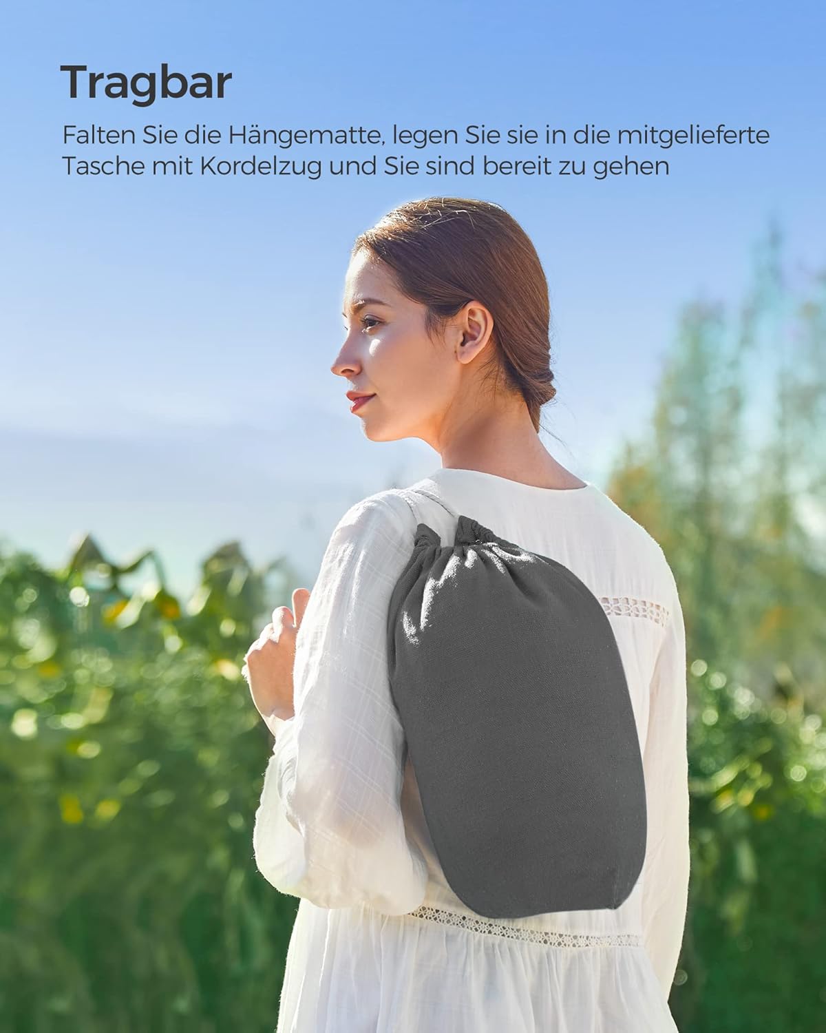 GDC15GY Doppel-Hängematte mit Zubehör, Grau