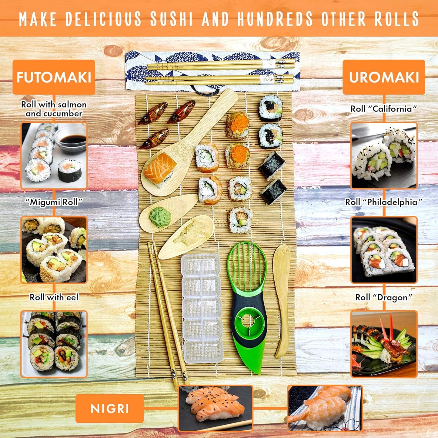 14-teiliges Sushi Maker Kit, 14 Pcs-sushi Maker Kit