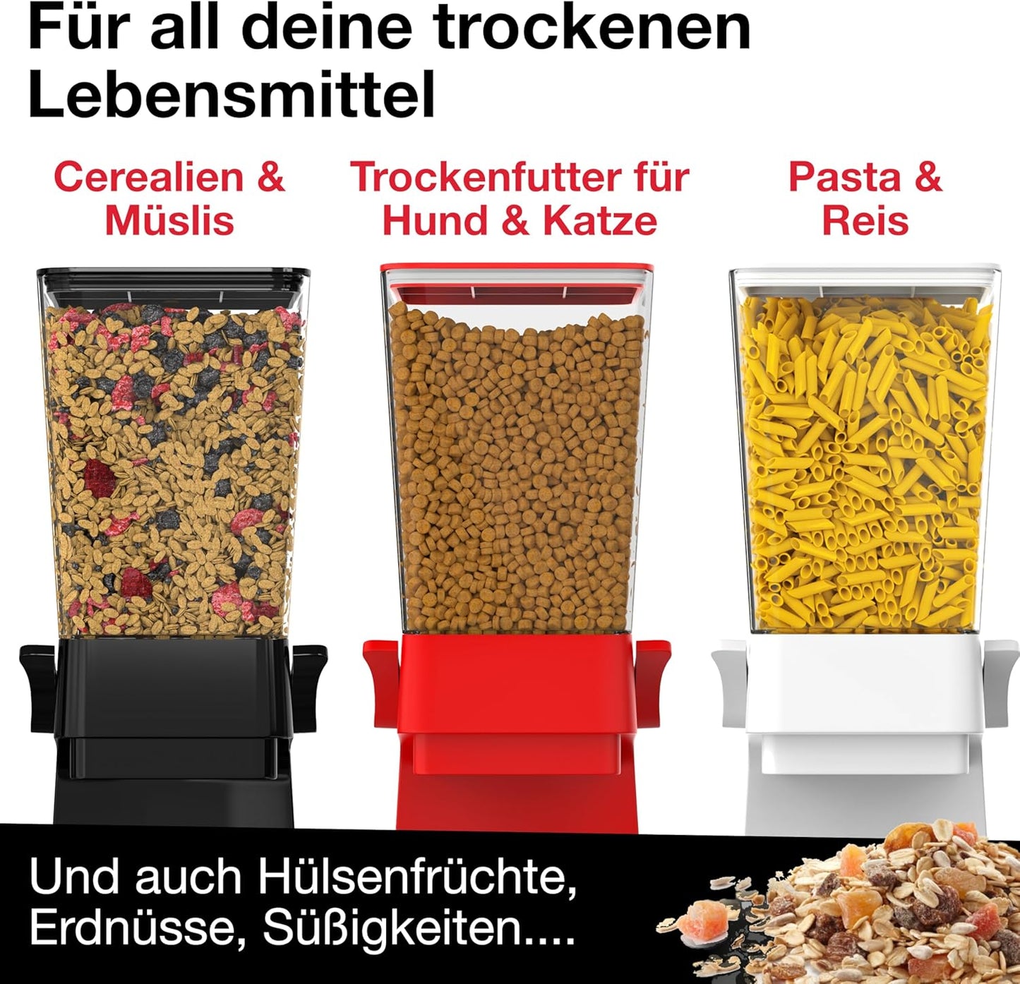 Müslispender, Schwarz