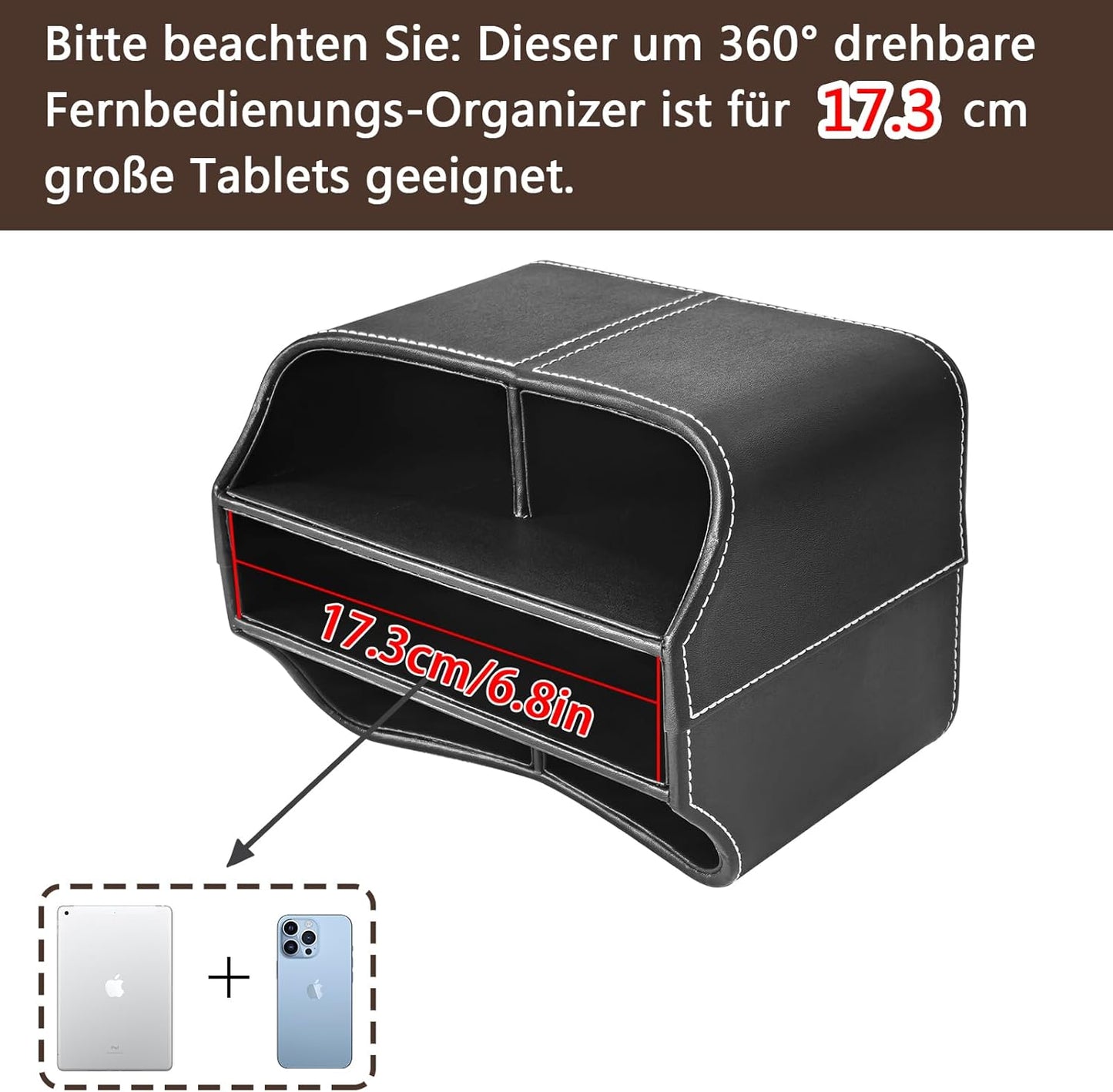 360-drehender Fernbedienungshalter, Schwarz