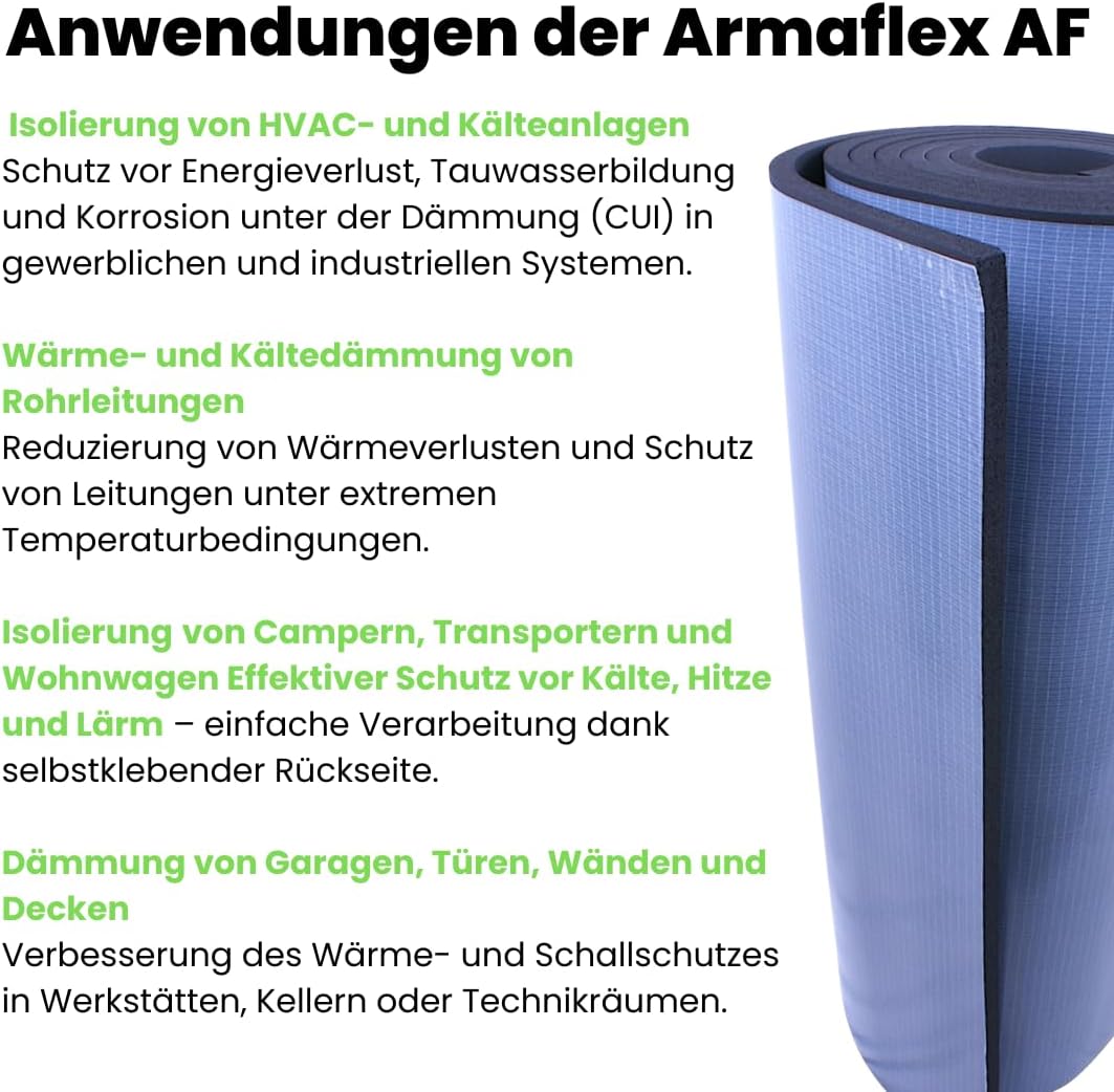 Selbstklebende Kautschuk-Dämmmatte, Armaflex Af 6mm - 0.5m x 1m