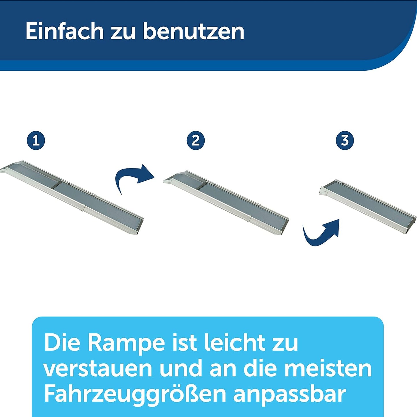 Hunderampe Happy Ride, Teleskop-Rampe / Neue Ausführung /  XL