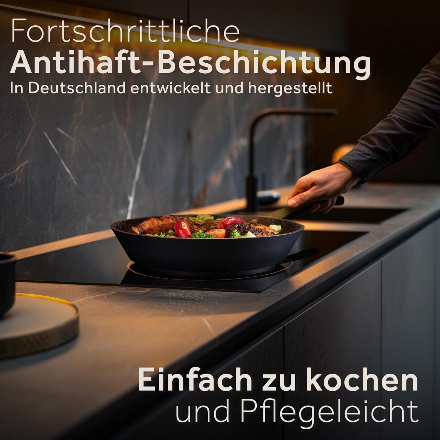 Hochwertige Bratpfanne 28 cm, Antihaft, Induktion geeignet, 28 cm