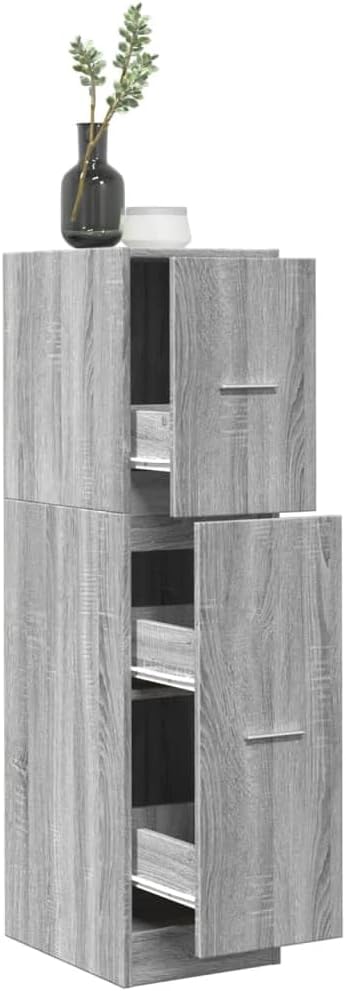Apothekerschrank mit Ausziehfächern 30x41x118 cm, Betongrau 30 x 41 x 118 cm