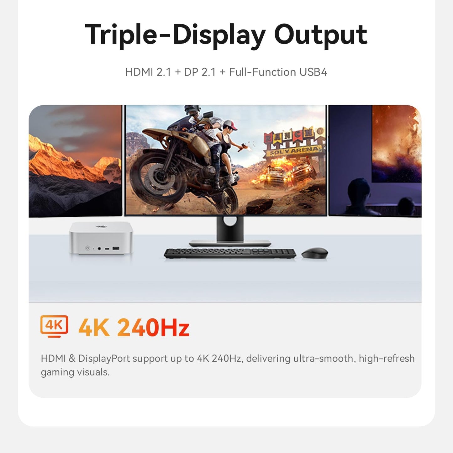 Mini PC SER9 mit AMD Ryzen R7, Wi-Fi 6 & USB 4, SER9 H255/32/1TB