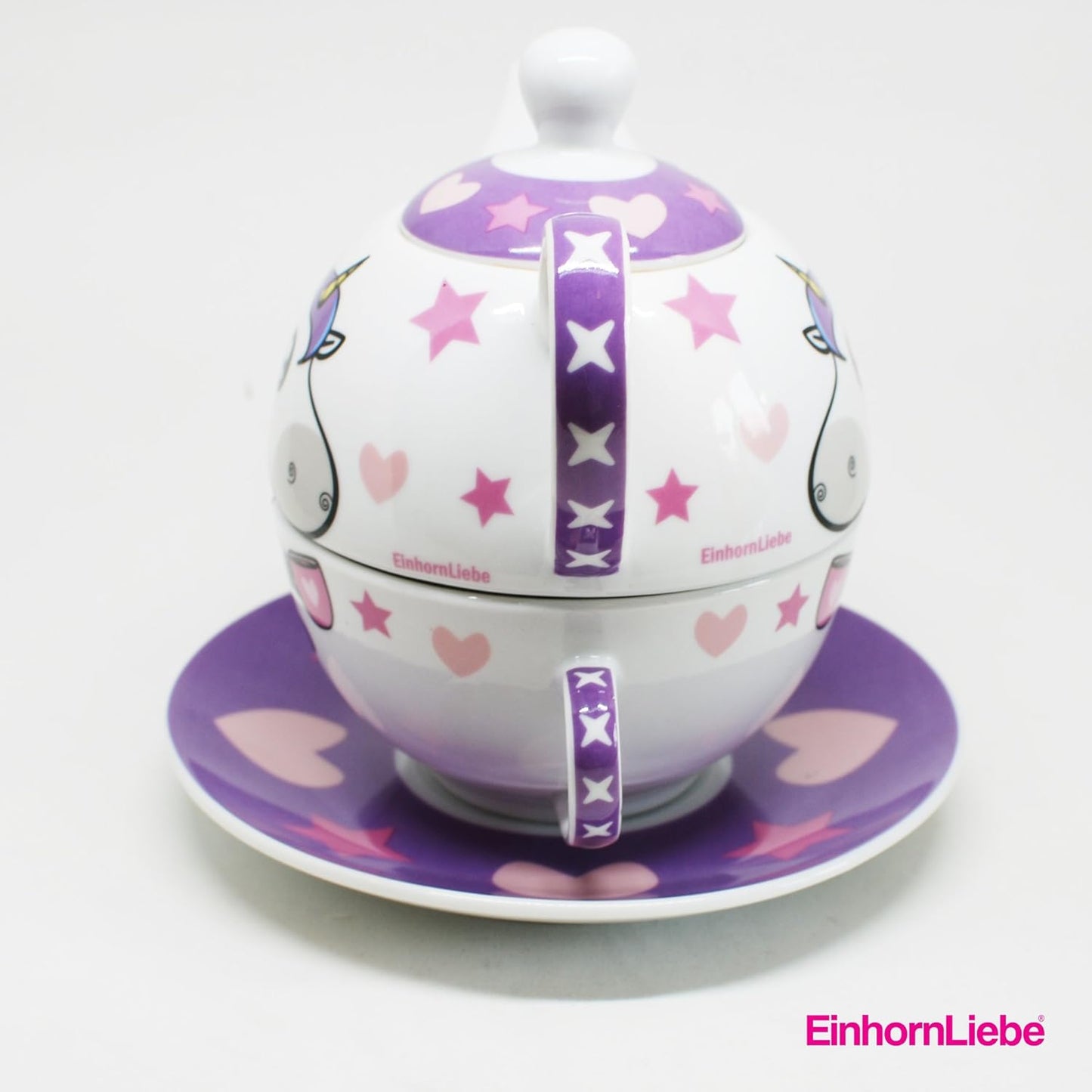 4-teiliges Einhorn Teeservice