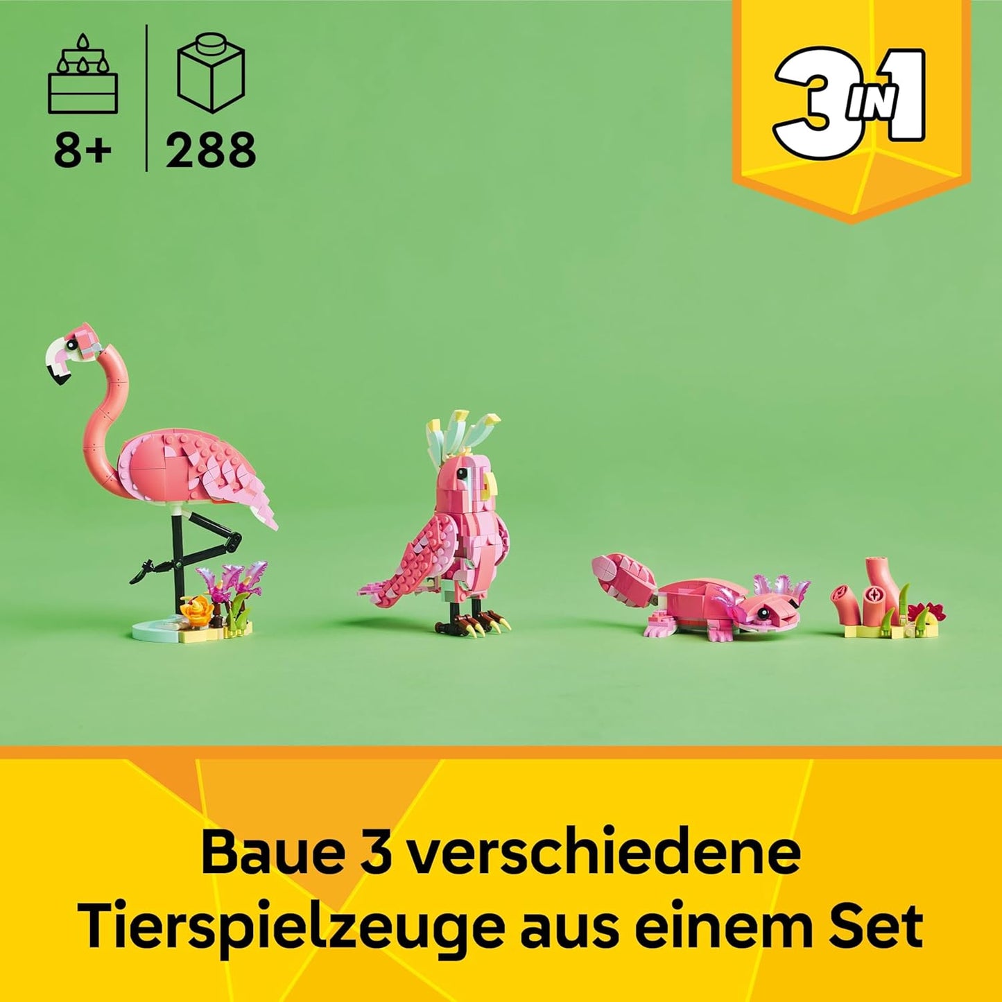 Wilde Tiere: Rosa Flamingo