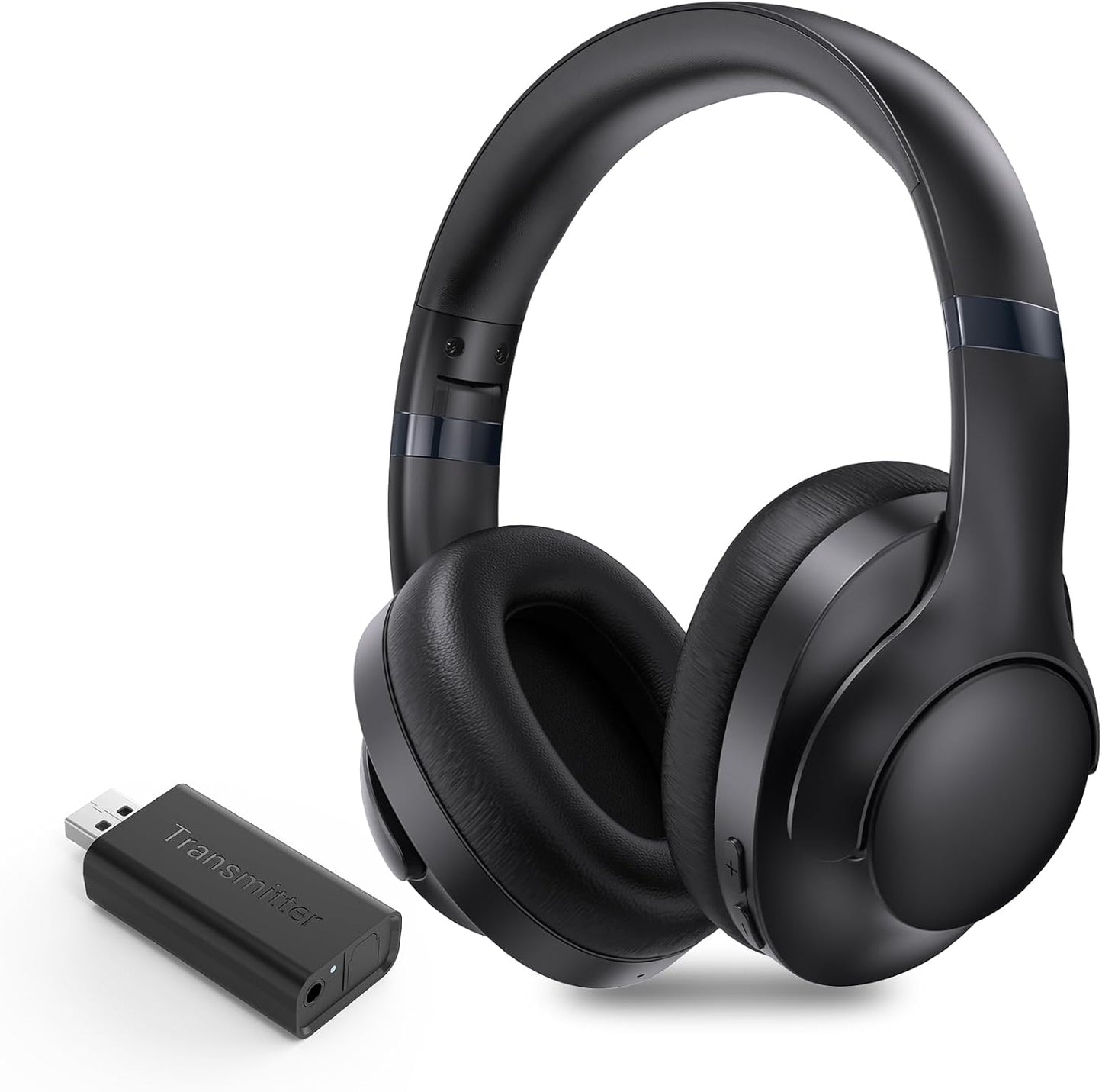 Wireless TV-Kopfhörer TH15-A mit Sender, Holzkohle