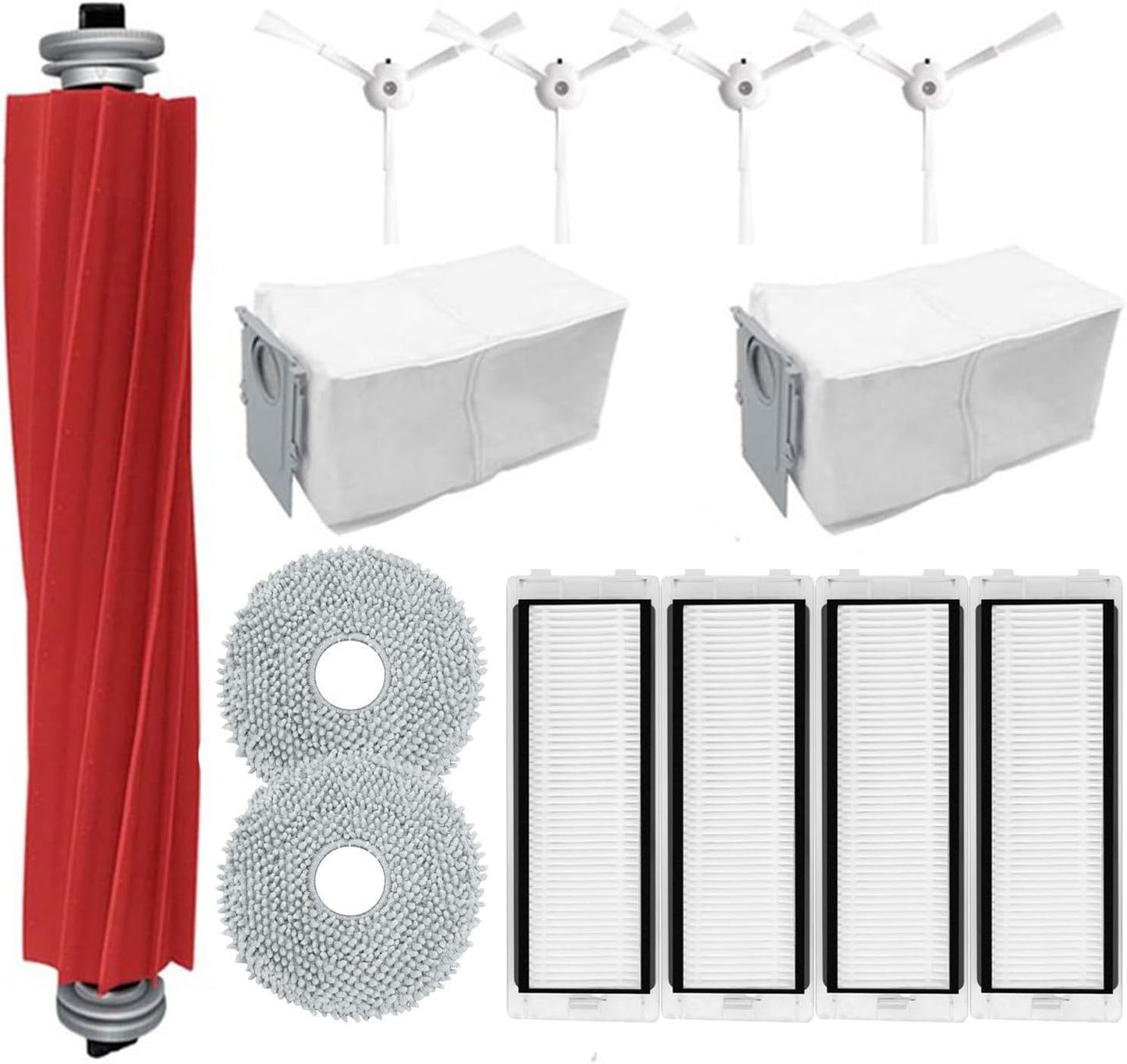 Ersatzteile-Set für Roborock Q Revo/P10, 13 Teiliges Ersatz Zubehörset