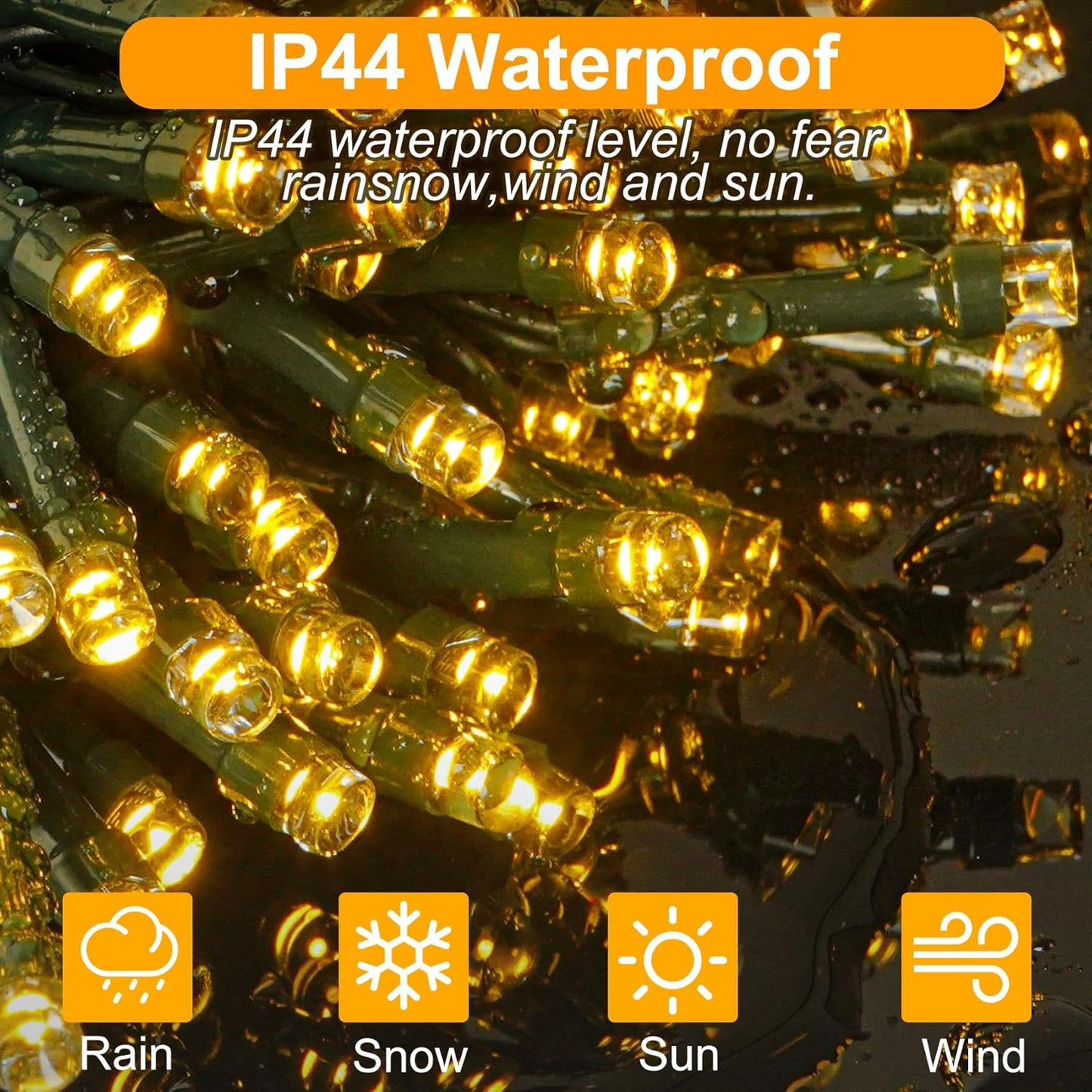 LED-Lichterkette mit Fernbedienung, Warmweiss 520er LED