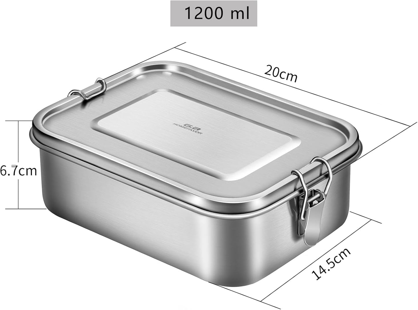 Auslaufsichere Bento Lunchbox, 1200ML, 3 Fächer