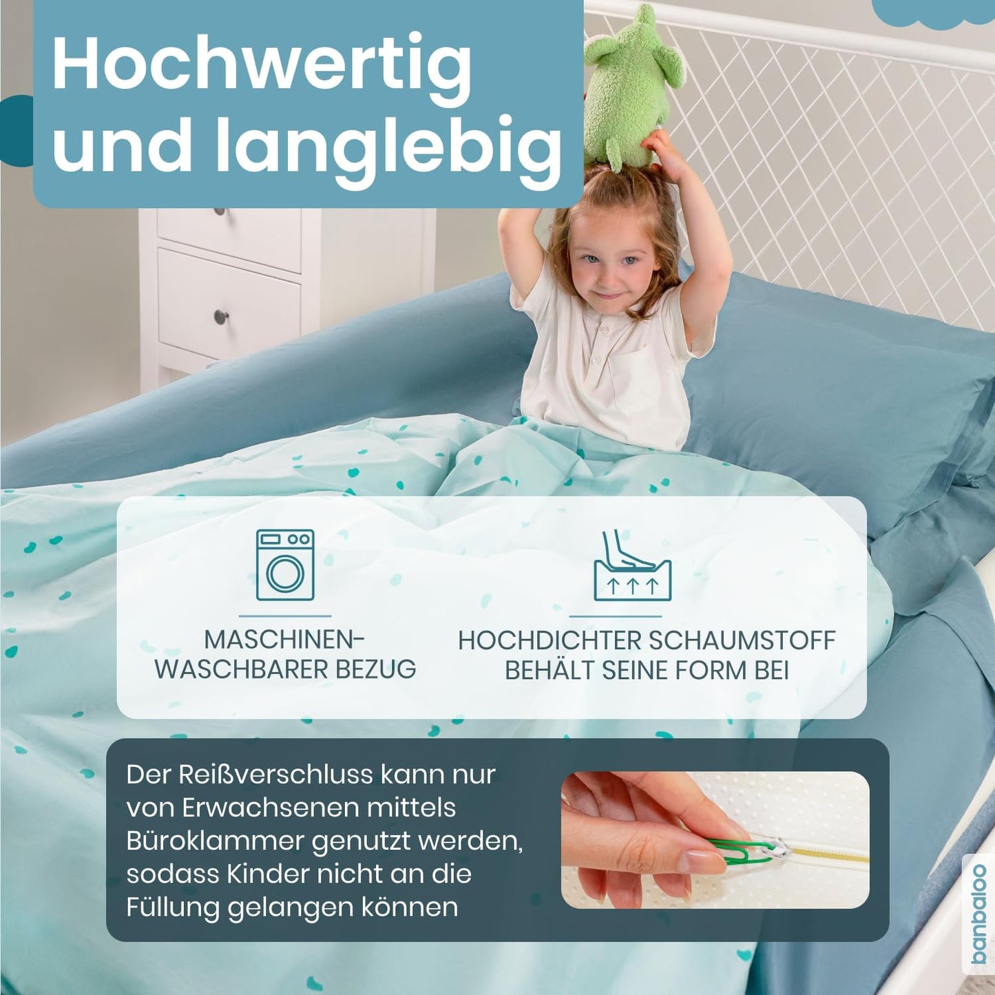 Rausfallschutz für Kinderbett, Klassisch (132cm)