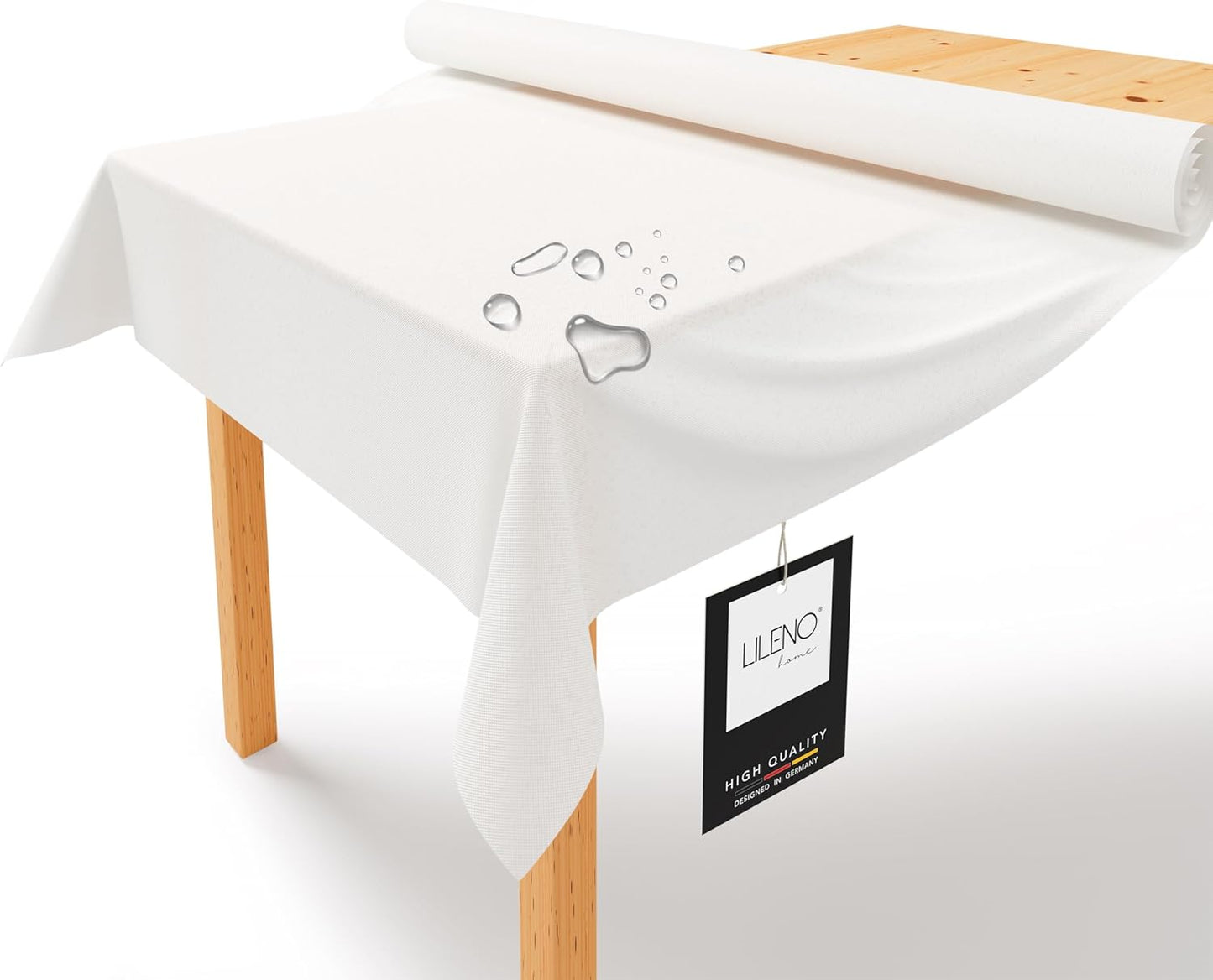 Abwaschbare Tischdeckenrolle, 2500 x 110 cm (Rechteckig) Weiß