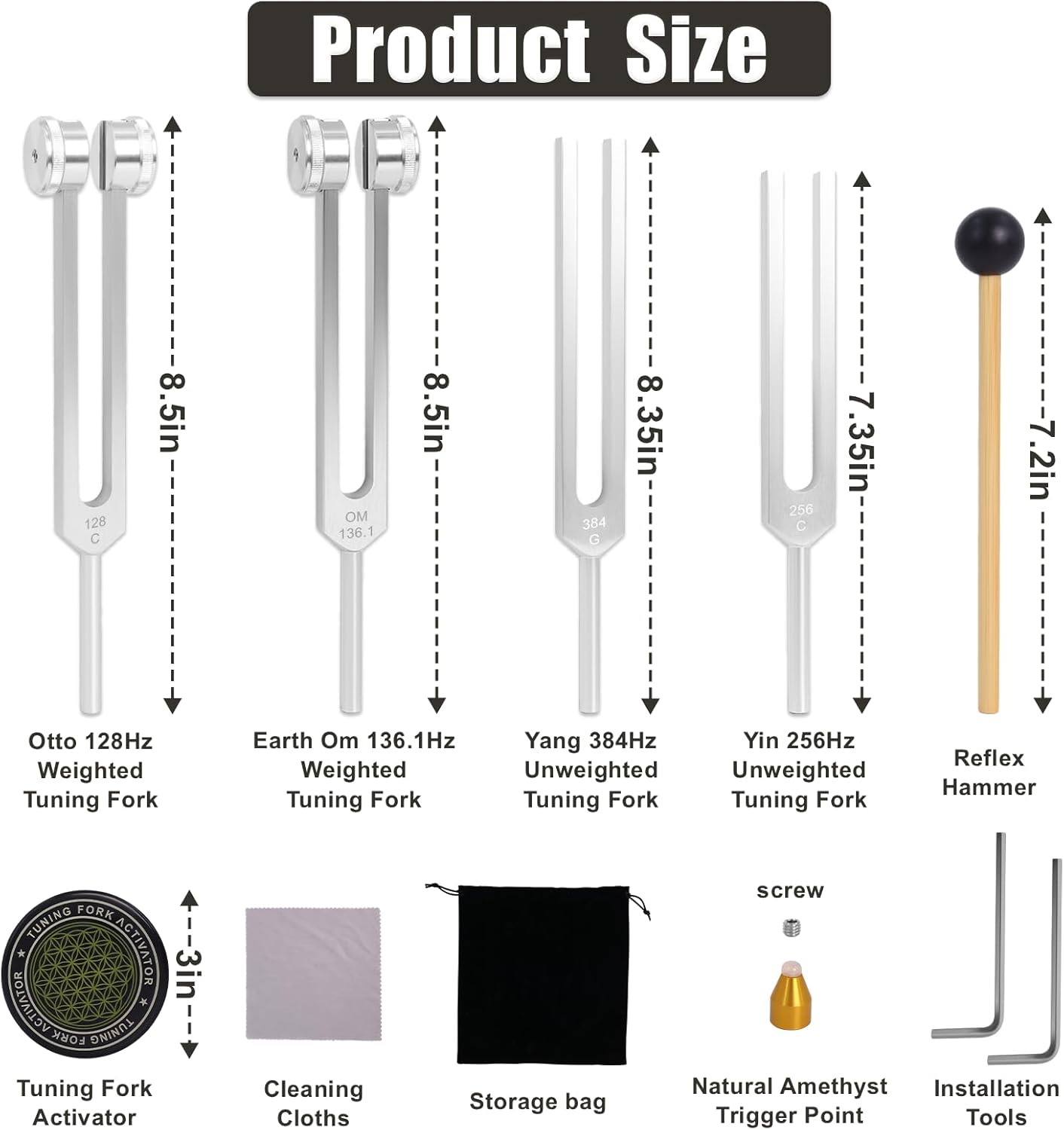 Stimmgabel-Set 128-384Hz