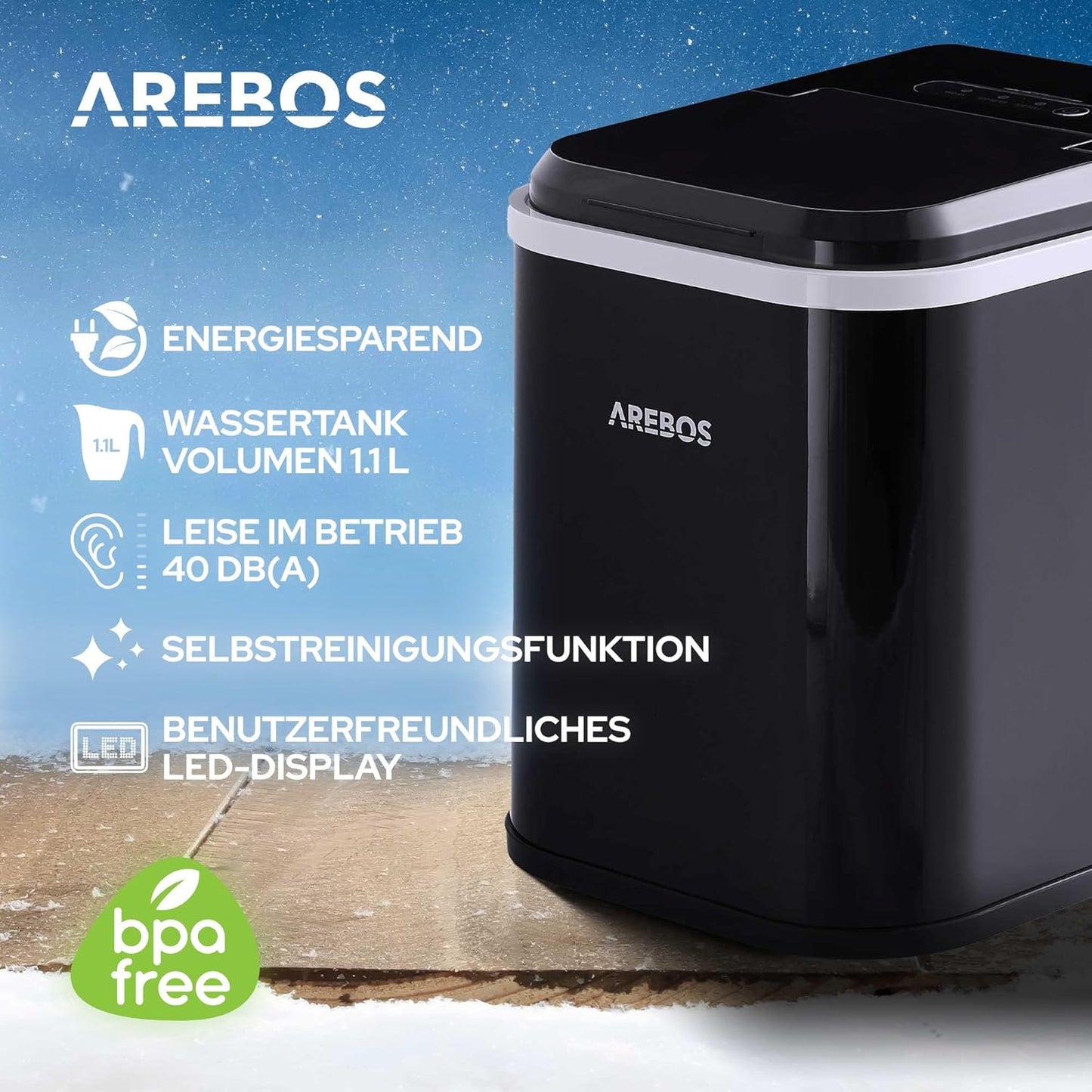 ‎AR-HE-EM11B Eiswürfelmaschine