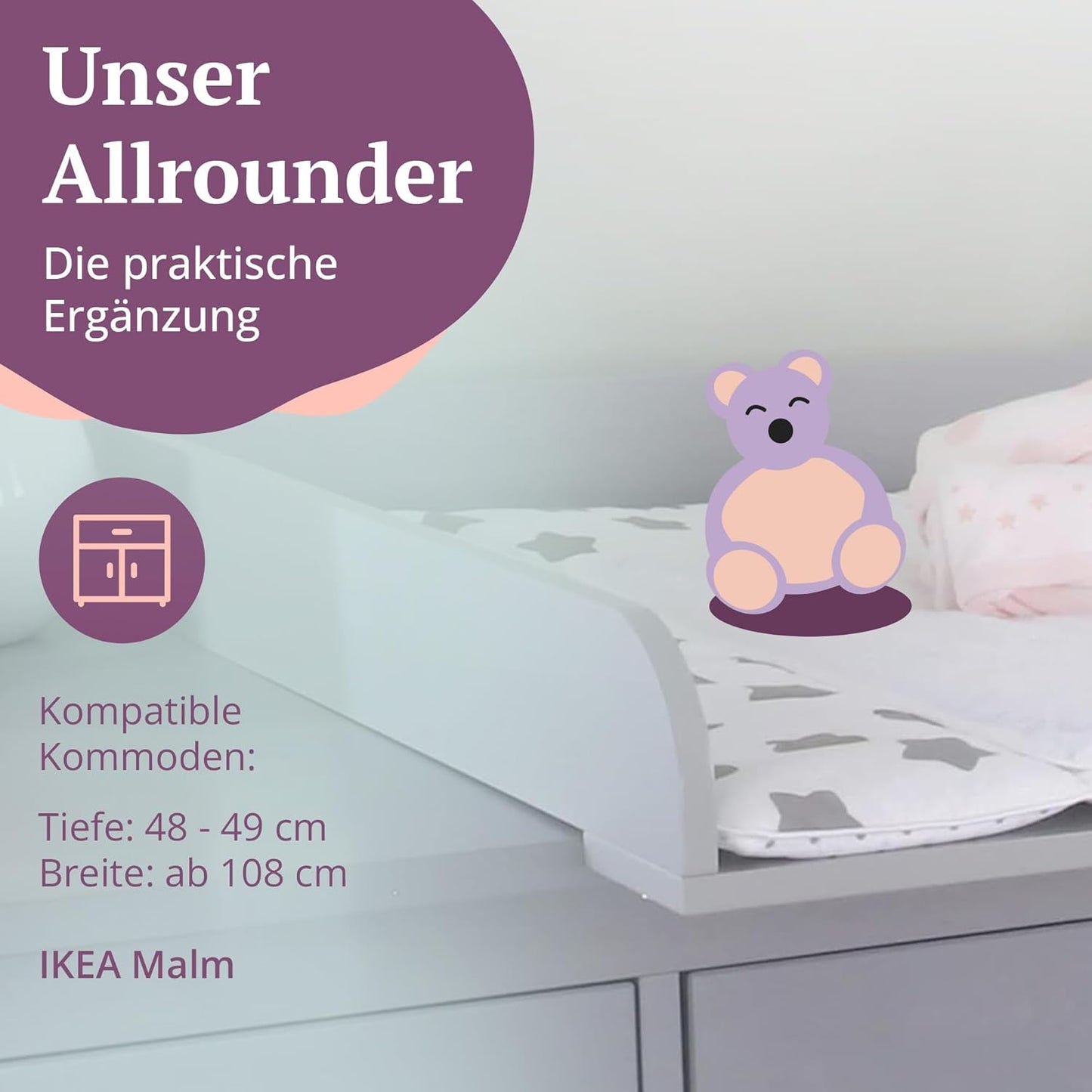 Wickelaufsatz für Kommoden