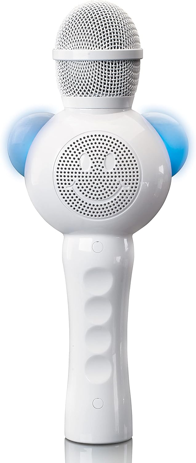 Teddy - Karaoke-Mikrofon für Kinder mit LED und Bluetooth, Weiss Teddy