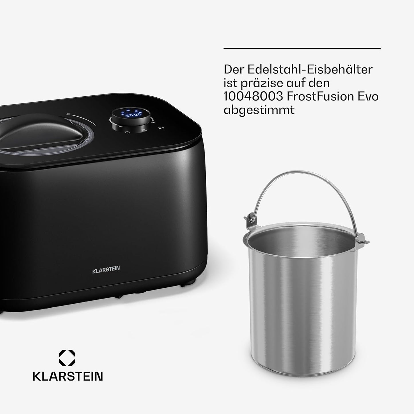 Eisbehälter für FrostFusion Speiseeismaschine 10048003, 1L Behälter