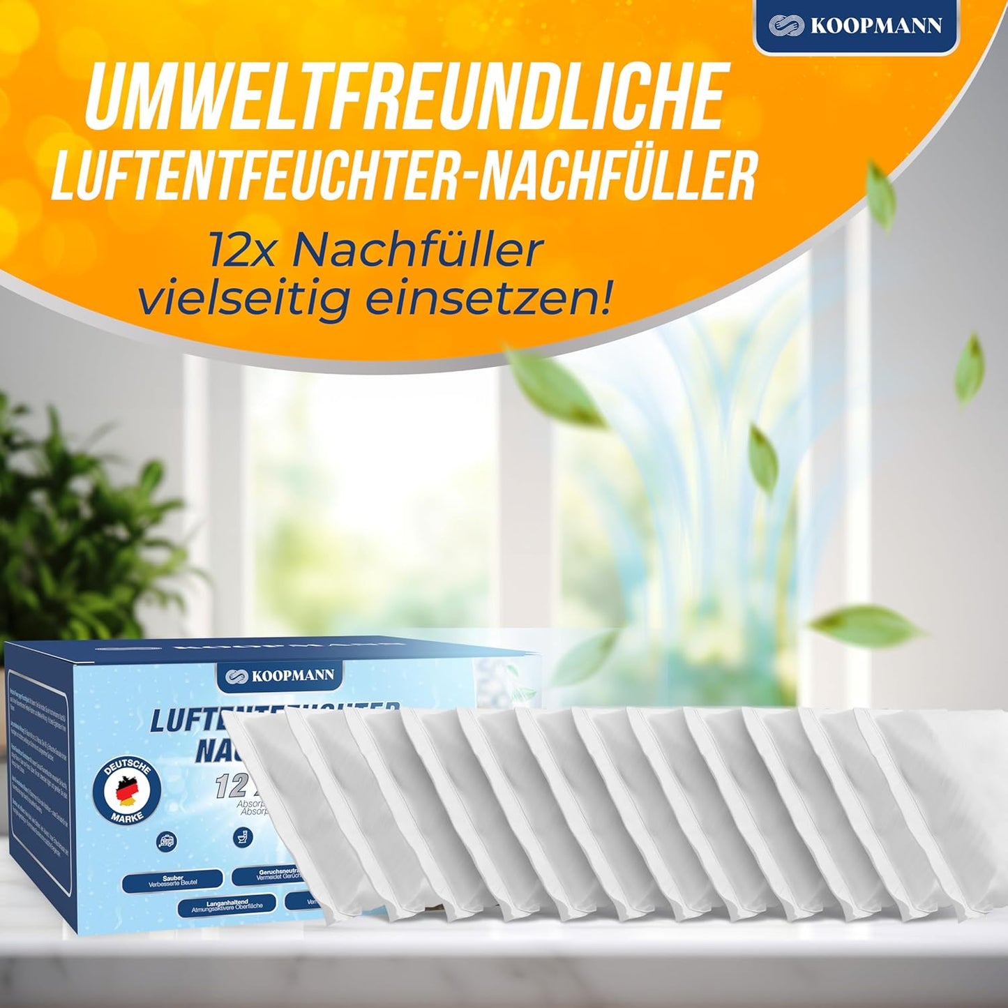 Luftentfeuchter Granulat Nachfüllpack, 12 X Granulat Nachfüllpack