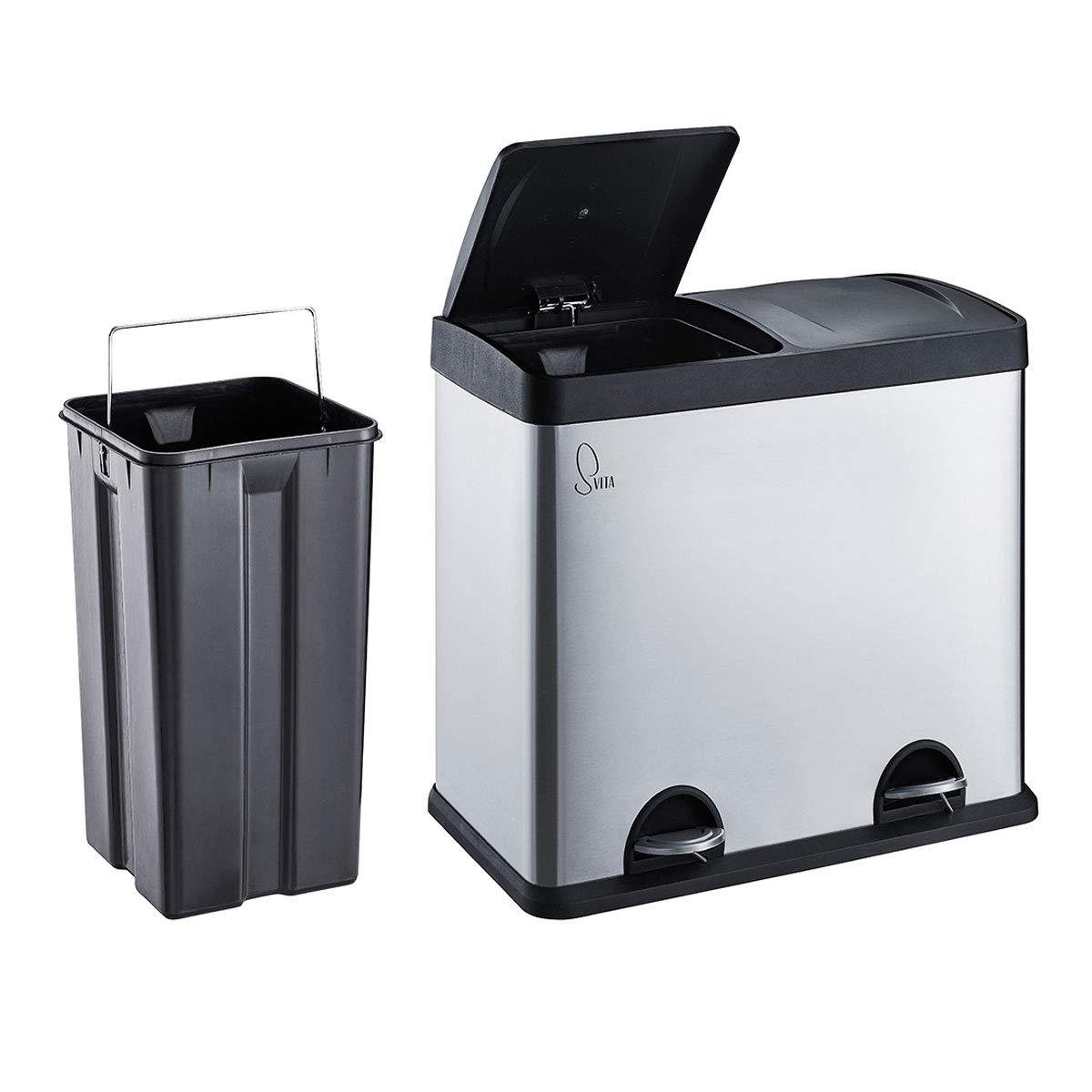 Mülleimer T2X24, Silber