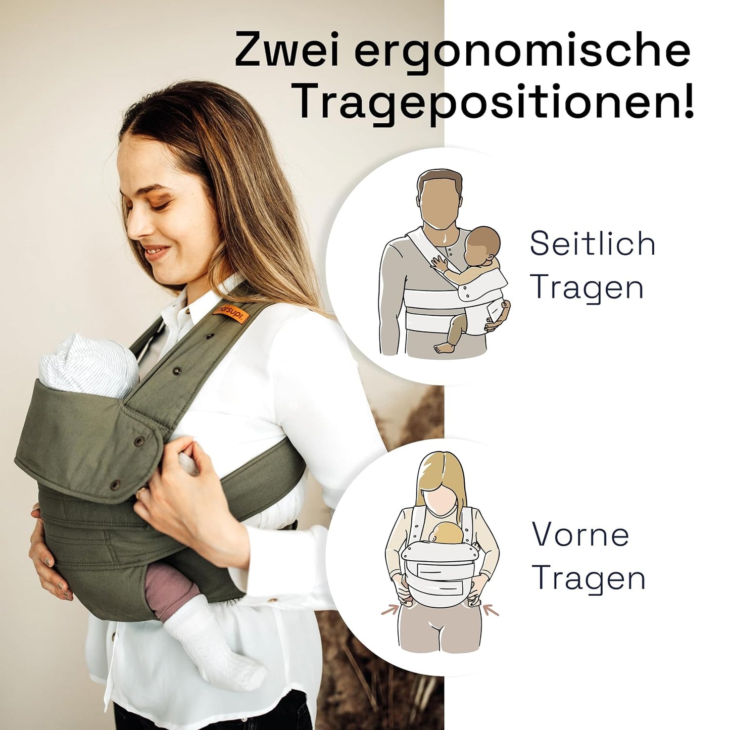 Babytrage, Classic Large Classic / olive