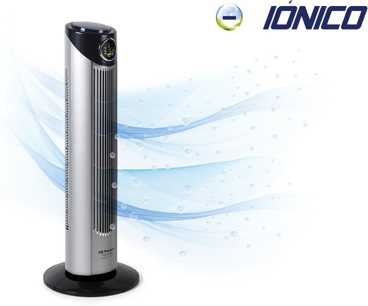 TWM 1010 Turmventilator mit Fernbedienung, Timer und Display, 89 cm.