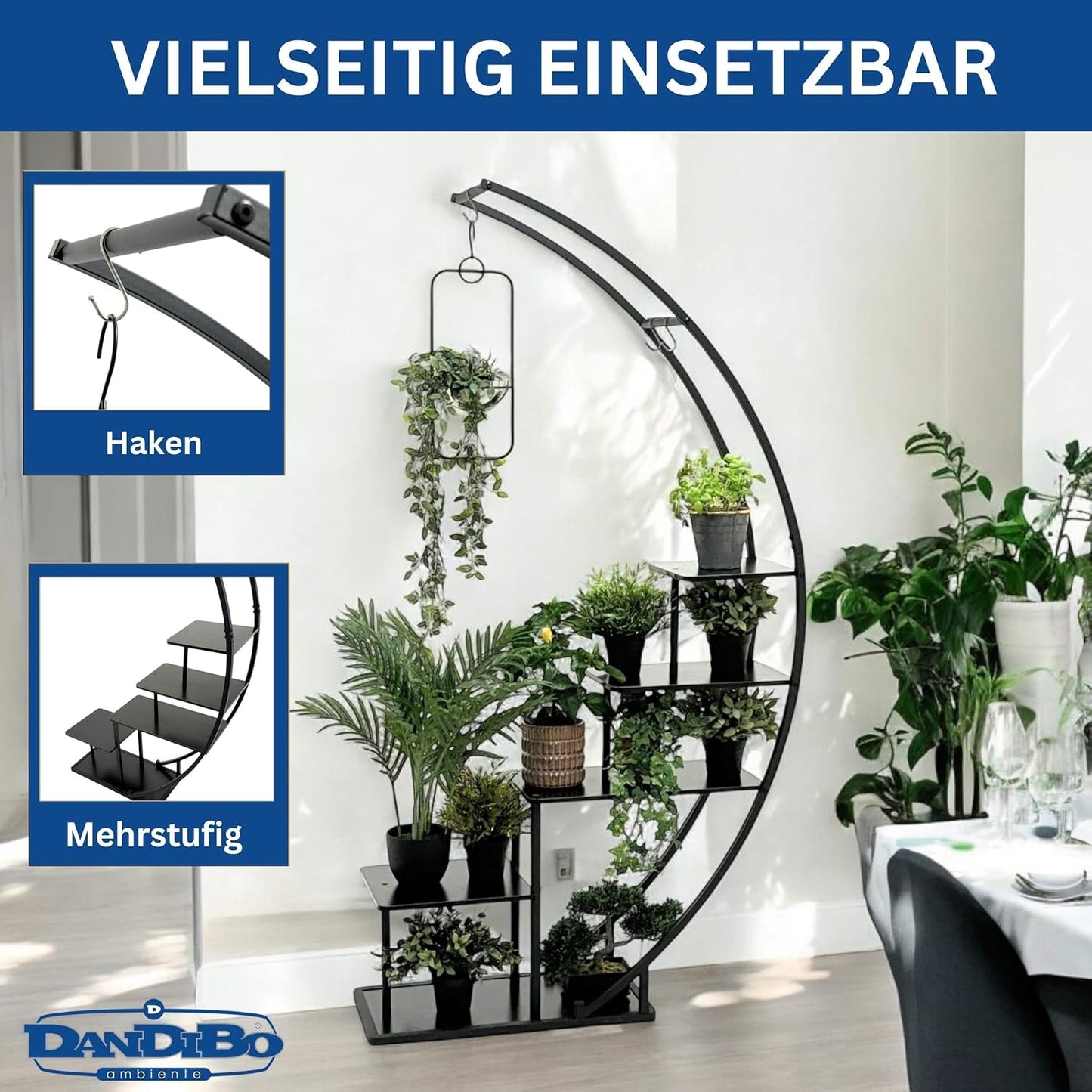 Moderne Blumentreppe