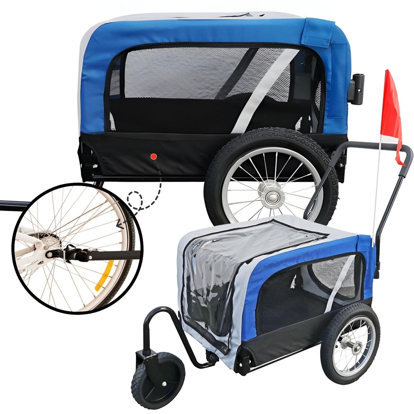2in1 Fahrradanhänger & Hundebuggy Modell Red Loon Mini