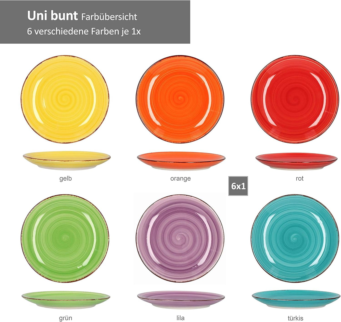 Suppenteller-Set, 6-teilig
