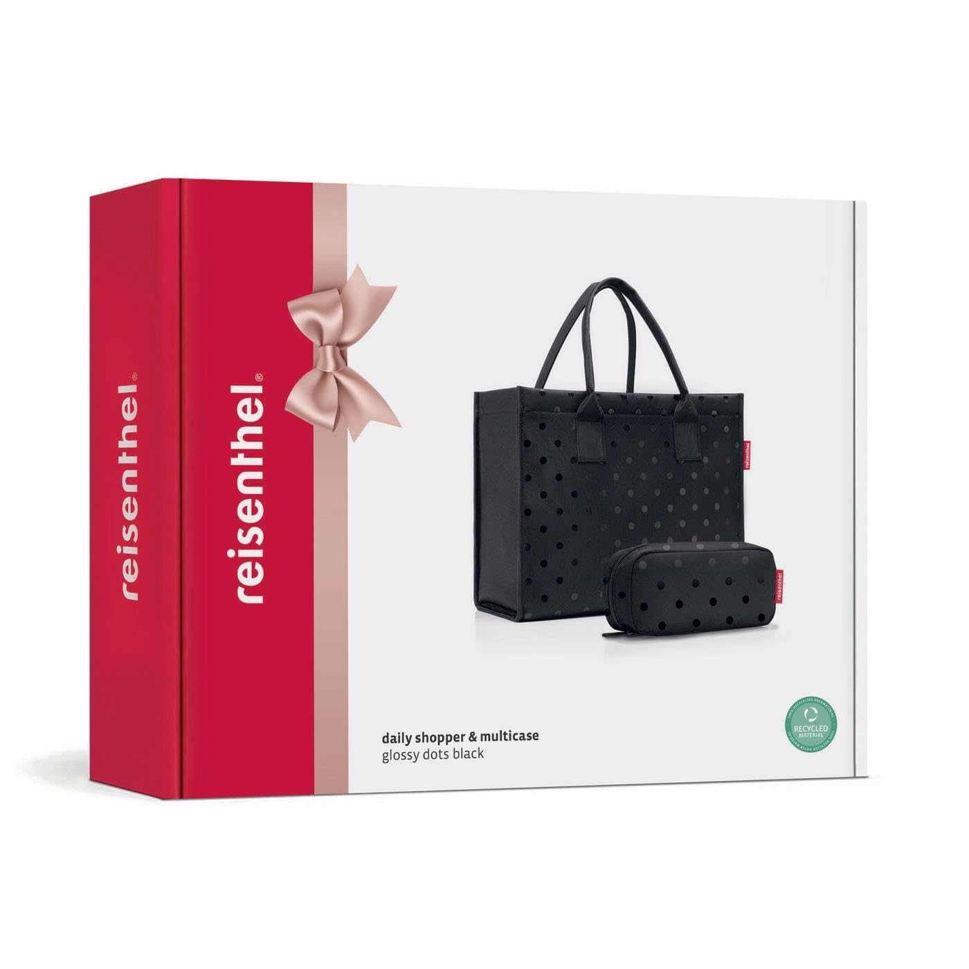 Geschenkset: Shopper & Multicase glossy dots black, Einheitsgröße Glossy Dots Black