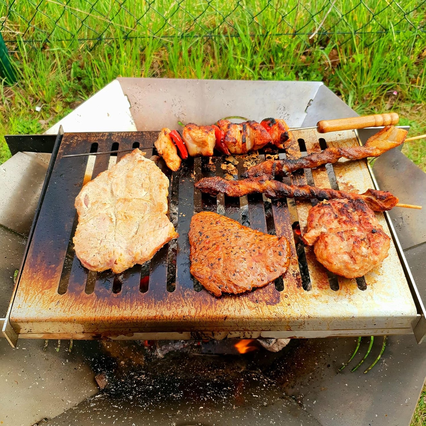 Grillaufsatz für Feuerschale, Grillaufsatz für die Feuerschale