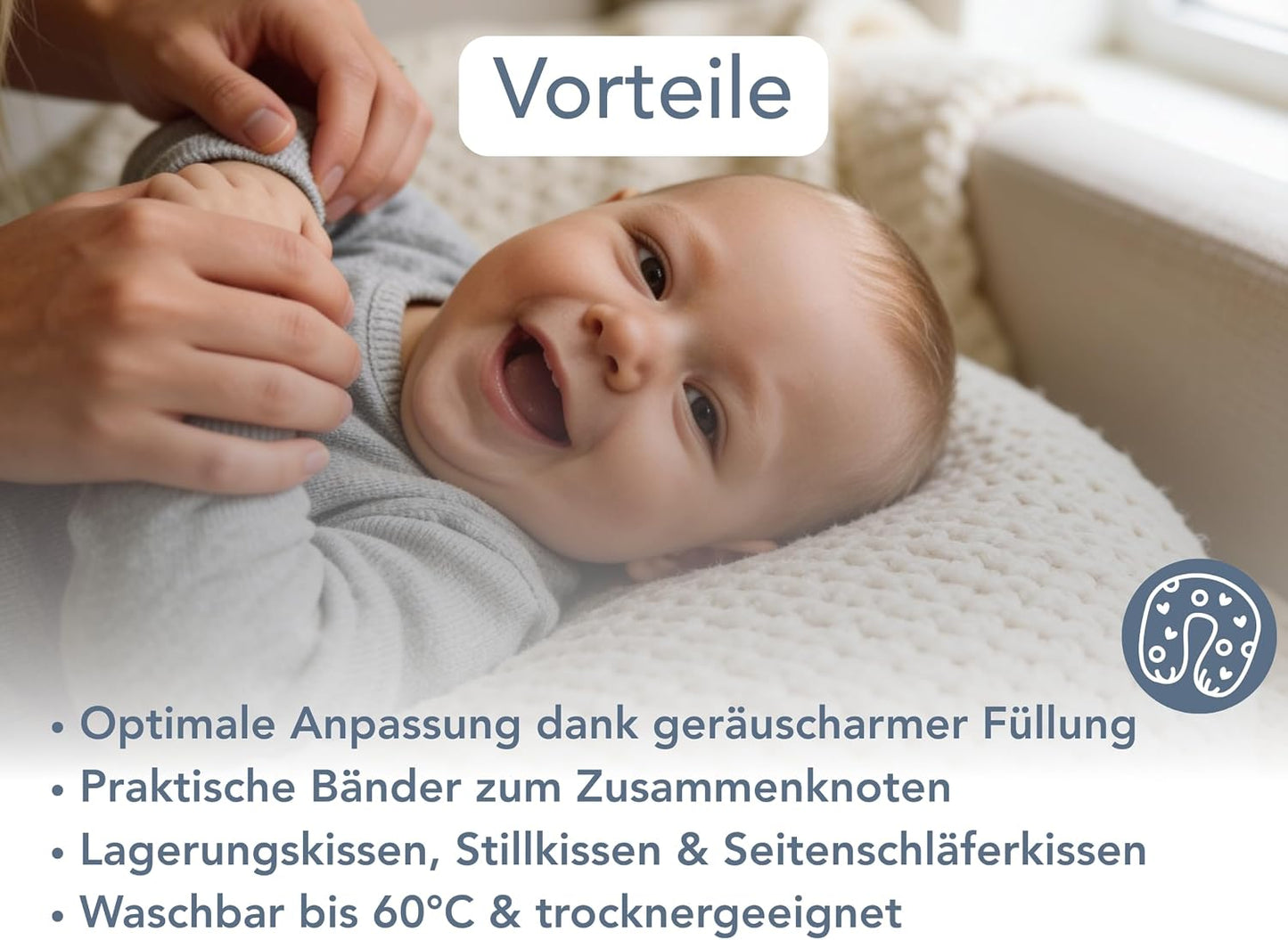 XXL Schwangerschafts- und Stillkissen 190 cm, XXL Stillkissen