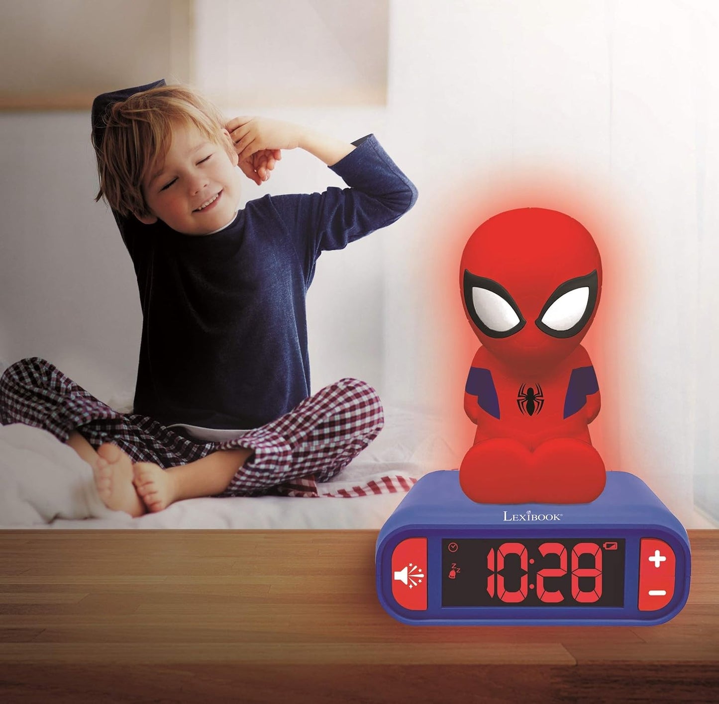 Spiderman Nachtlicht-Wecker mit Schlummerfunktion, Spider-Man