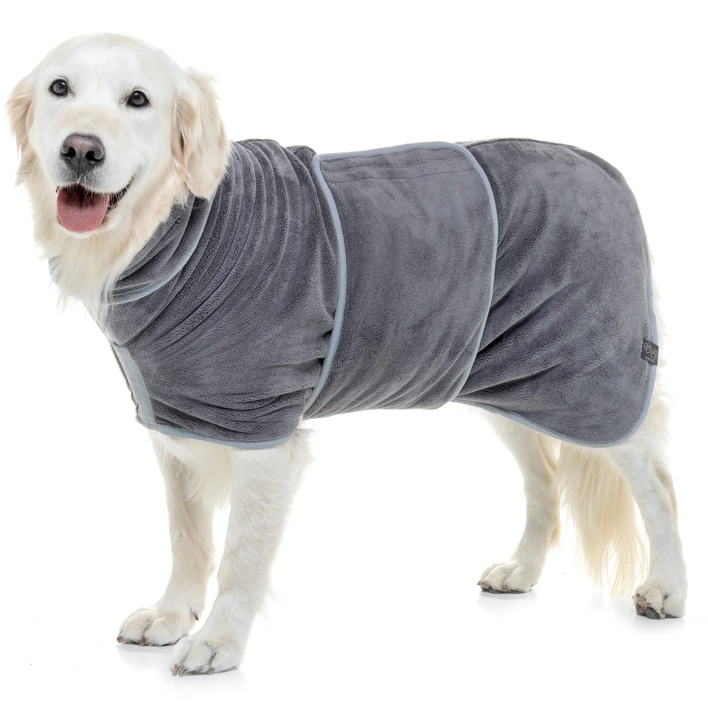 Hundebademantel, Grau XXL