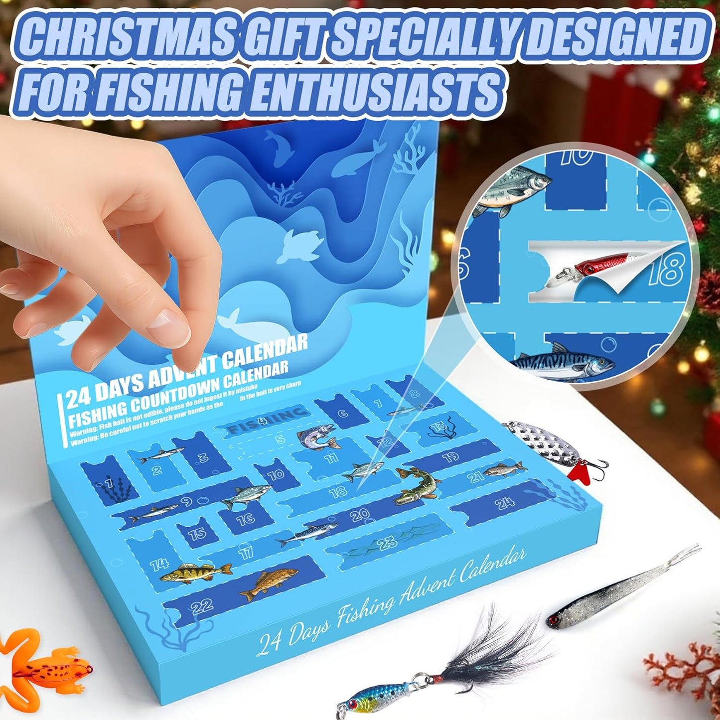 Adventskalender 2025 mit Angel-Set