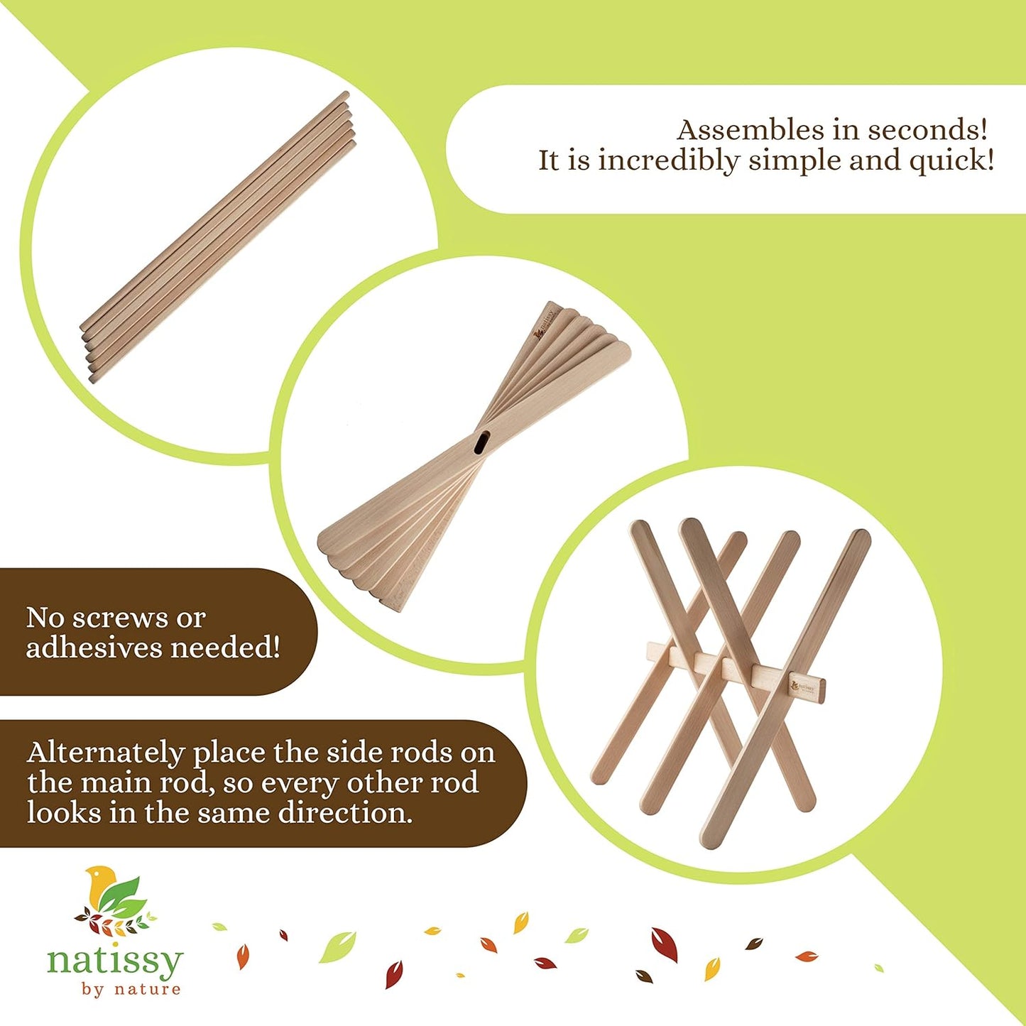 Trockengestell für Bienenwachstücher, Beech Wood Drying rack