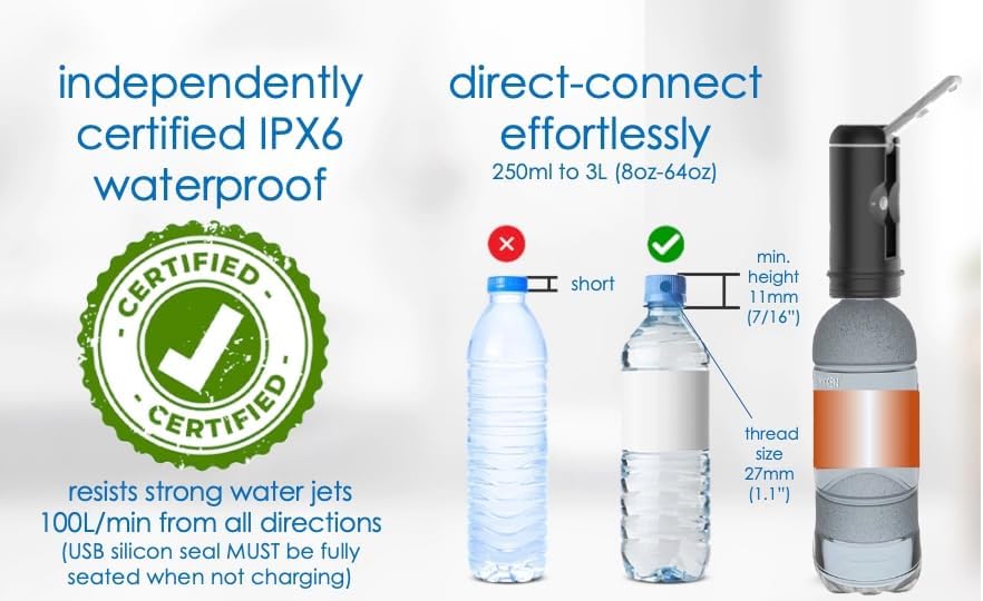 Elektrisches Reise-Bidet mit USB-C Ladefunktion (300ml), 300ml Classic