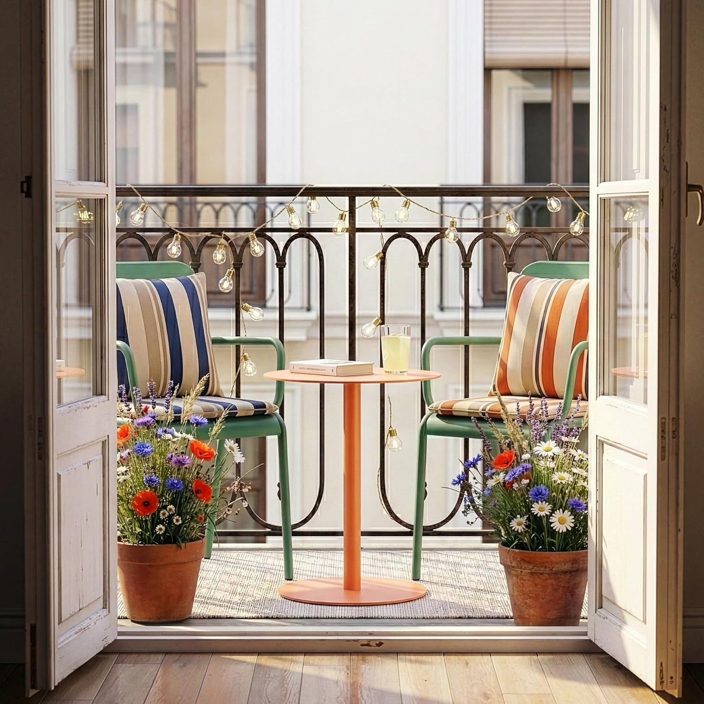 Beistelltisch Nastätten, Orange Rund