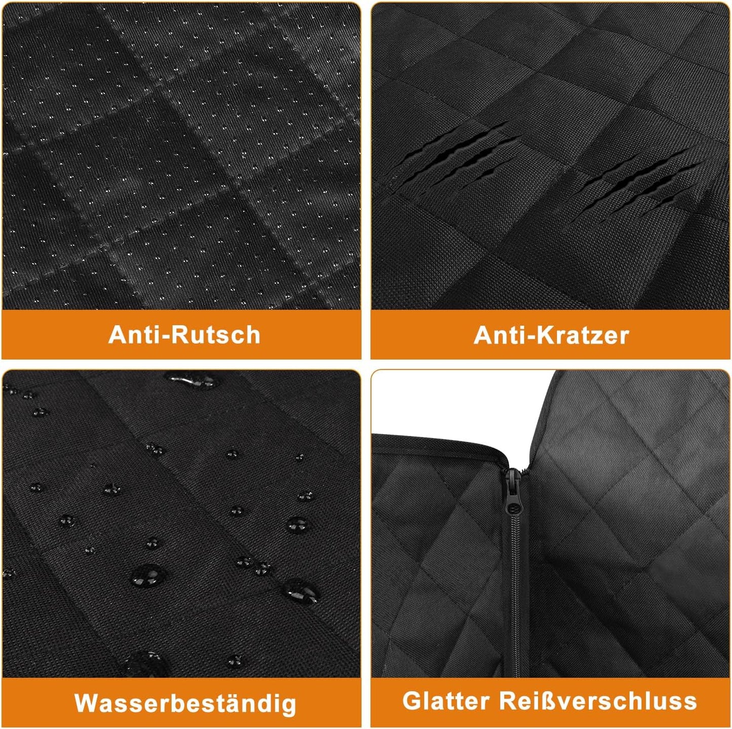 Kofferraumschondecke für Haustiere, Schwarz (Rautenmuster)
