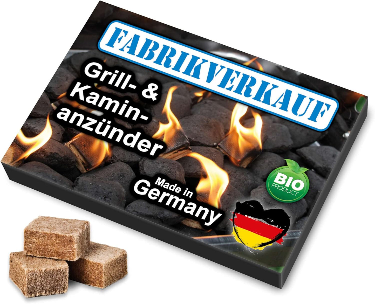 24 Schachteln Anzündwürfel, Holz&Wachs 24 Anzündplatten