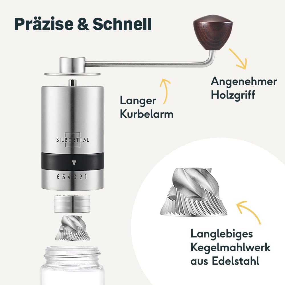 Kaffeemühle und French Press Set, Spar-set 2er Set | Kaffeemühle + French Press