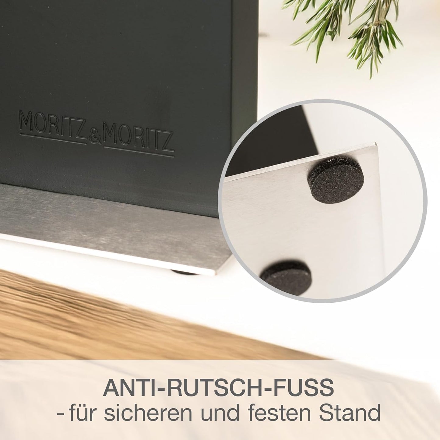 Magnetischer Messerblock, Schwarz