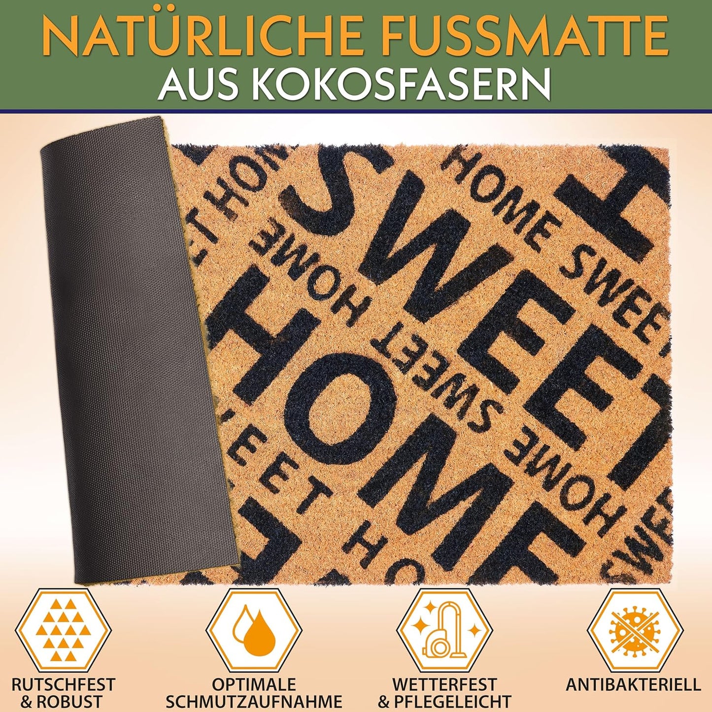 Antirutsch Fussmatte, Home Sweet Home